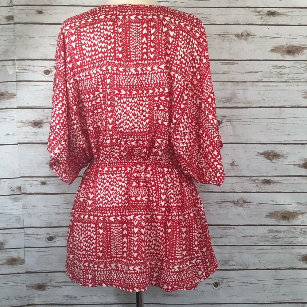 Victorias Secret Red Heart  Beach Coverup Robe  OS